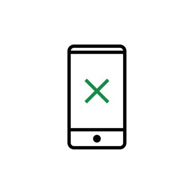 Cep telefonu simgesi, vektör illüstrasyonu