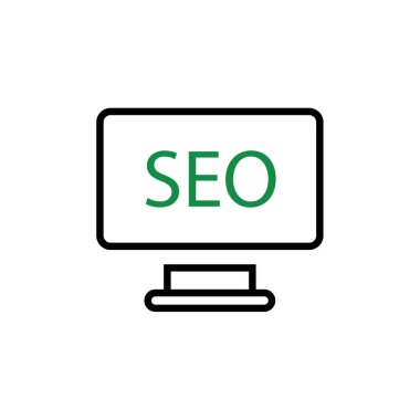 seo web simgesi basit illüstrasyon     