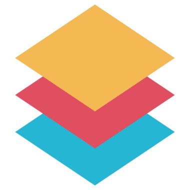 Katmanlar. Web simgesi basit tasarım