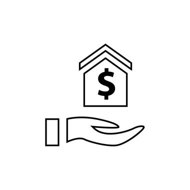 Emlak web simgesi, vektör şablonu