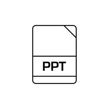 ppt dosya biçimi simgesinin vektör çizimi