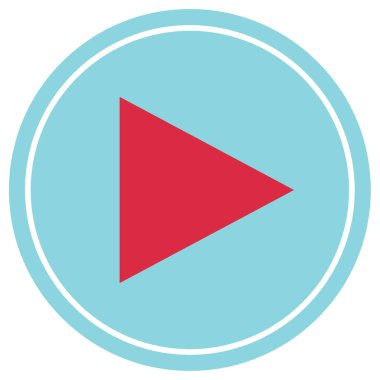 Beyaz arkaplanda vektör simgesi çal