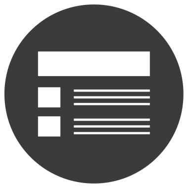 tarayıcı web sayfası simgesi, basit vektör illüstrasyonu 