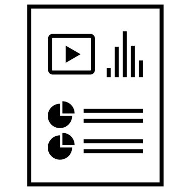 Rapor verin. Web simgesi basit illüstrasyon    