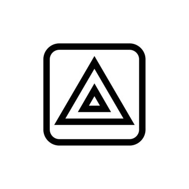 üçgen simgesi, vektör illüstrasyonu basit tasarım