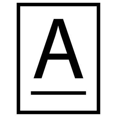 A harfinin vektör illüstrasyonu 