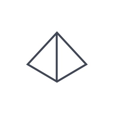 piramit tapınağı Mısır hiyeroglif ikonu. vektör illüstrasyonu. 