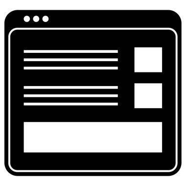 İnternet sitesi. Web simgesi basit illüstrasyon 