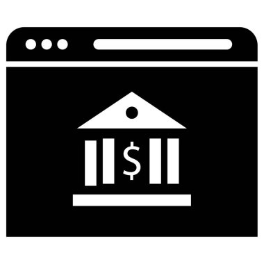 Web tarayıcı simgesi. Düz dizayn. Vektör illüstrasyonu. 