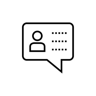 kabarcık sohbet simgesi vektör illüstrasyonu, konuşma balonu işareti  