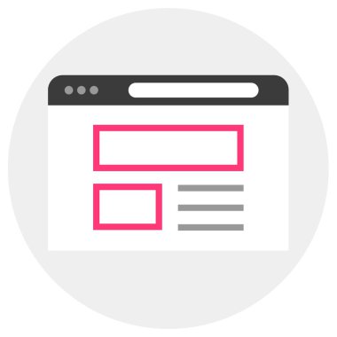 Kablo çerçevesi. Web simgesi basit illüstrasyon