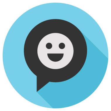 emoji düz simgesi, vektör illüstrasyonu 