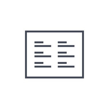 Liste sayfa düzeninin vektör dosya simgesi