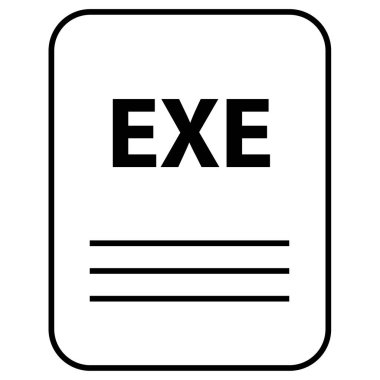 exe dosya simgesi, vektör illüstrasyonu basit tasarım