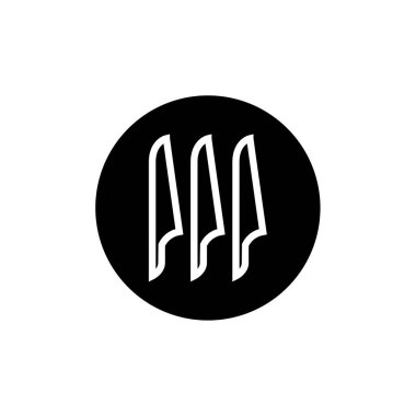 Bıçak simgesi, vektör illüstrasyonu, Mısır Kültürü