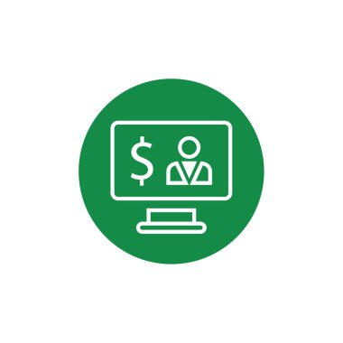 çevrimiçi para simgesi. vektör tasarımı 