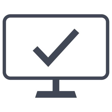 Beyaz arkaplanda OK ekommerce alışveriş simgesinin vektör illüstrasyonu 