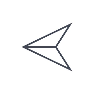 Sol ok simge vektör çizim