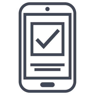 akıllı telefon simgesi üzerindeki mobil uygulama ana hat biçiminde 