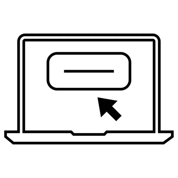 Ноутбук Иконкой Сообщения Векторная Иллюстрация — стоковый вектор