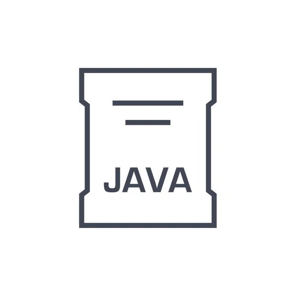 Java Icona Formato File Illustrazione Vettoriale Design Semplice — Vettoriale Stock