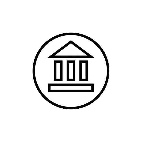 Іконка Банку Вектор Ізольовано Білому Тлі Дизайну Вашого Веб Сайту — стоковий вектор