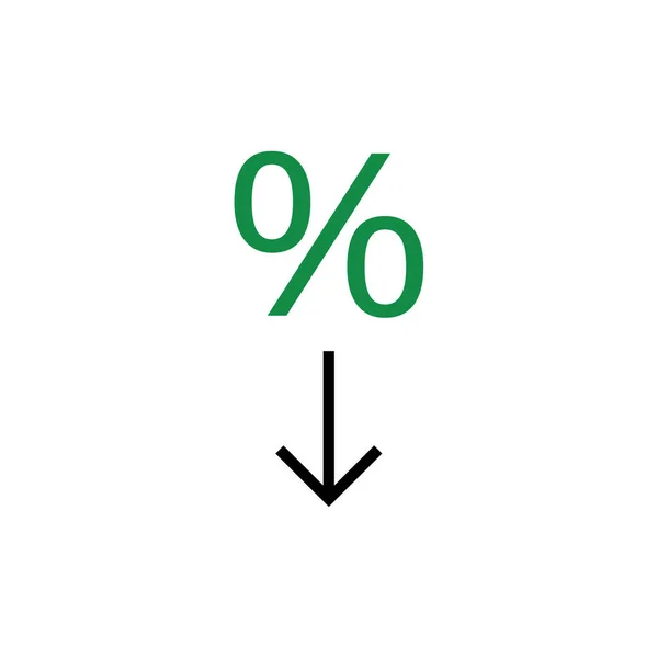 Procentuální Webová Ikona Jednoduchá Ilustrace — Stockový vektor