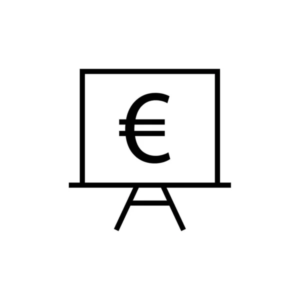Euro Segno Icona Vettoriale Illustrazione — Vettoriale Stock