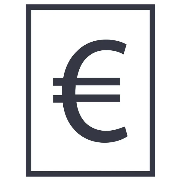Icono Signo Euro Vector Ilustración Diseño Simple — Vector de stock
