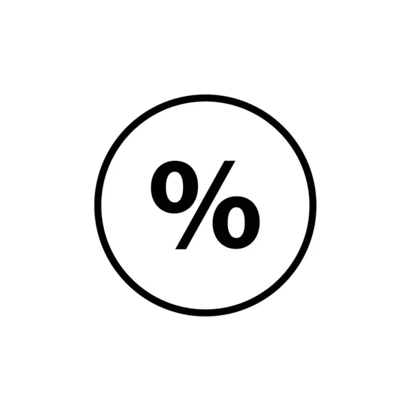 Percent Web Icon Simple Illustration — Stock Vector