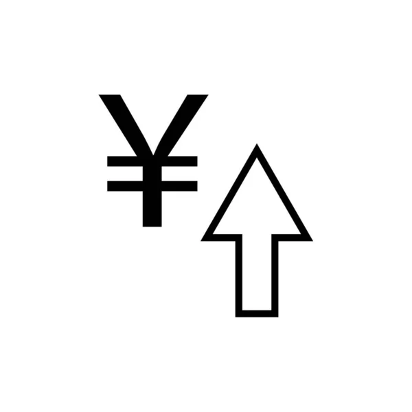 Yen Vektor Tunn Linje Ikon — Stock vektor