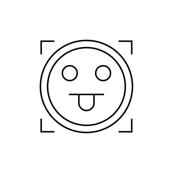 Emoji Platt Ikon Vektor Illustration — Stock vektor