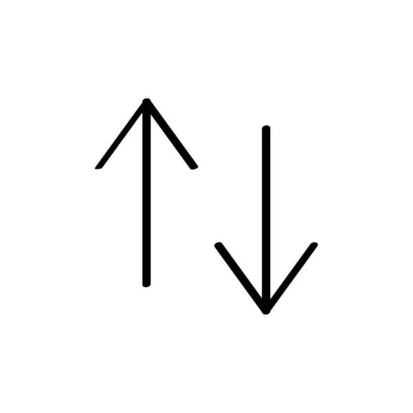 Pfeil Icon Vektor Isoliert Auf Weißem Hintergrund — Stockvektor