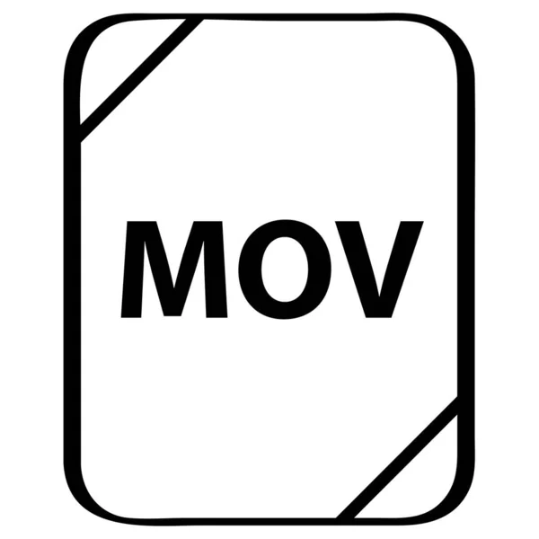 Movデータファイルのアイコンのベクトル図 — ストックベクタ