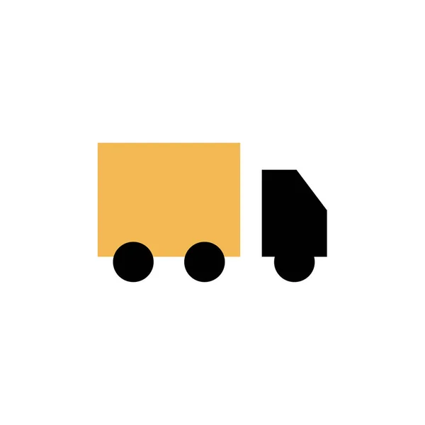 トラックのアイコン ベクトルを フラットなデザインスタイル — ストックベクタ