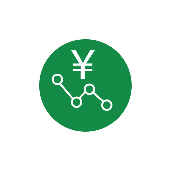 Yen Symbol Isolierter Vektor Auf Dem Hintergrund Design Flacher Vektorsymbole — Stockvektor