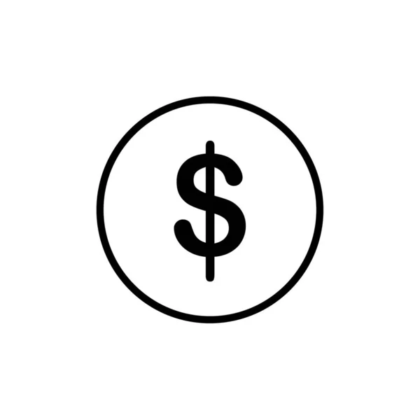 Einfache Illustration Eines Geldzeichens Dollarsymbol — Stockvektor