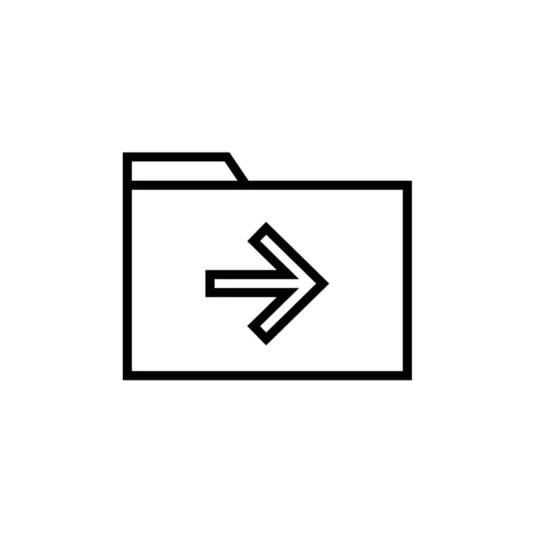 Folder Right Icon Vector Illustration — Stock Vector