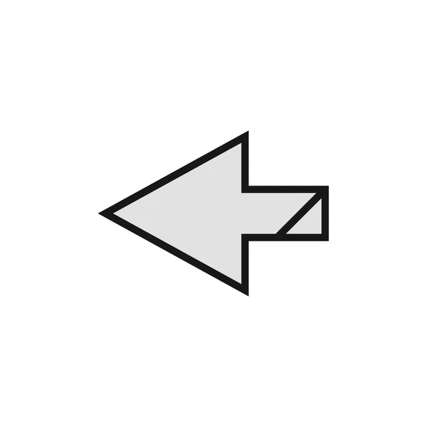 Кнопка Стрілкою Дизайн Піктограми Плоского Стилю — стоковий вектор