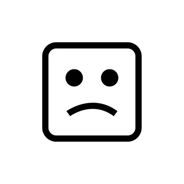 Emoji Platte Icoon Vector Illustratie — Stockvector