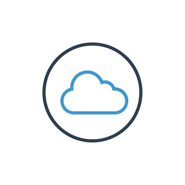 Cloud Vector Icon Cloud Symbol Stroke Cloud Icon Symbol Use — Stock Vector