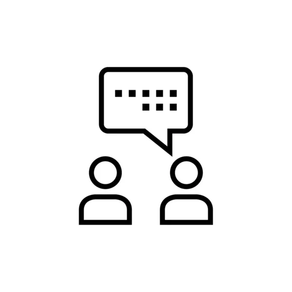 Twee Mensen Chatten Icoon Vector Illustratie Ontwerp — Stockvector