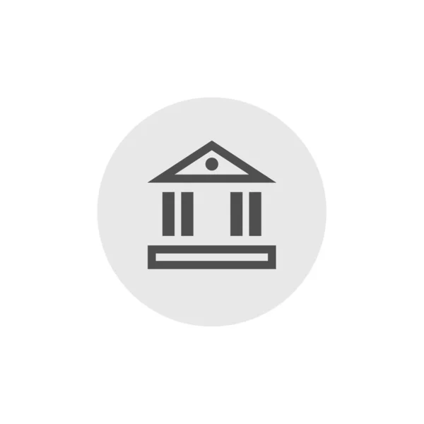 Illustration Zur Ikone Des Bankgebäudes — Stockvektor
