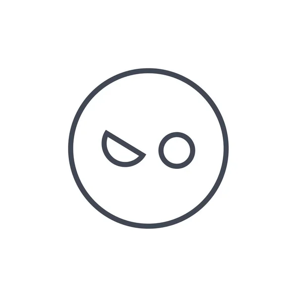 Emoji Platte Icoon Vector Illustratie — Stockvector