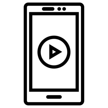 Düğme satırı simgesine sahip akıllı telefon oynatıcı