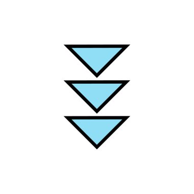 Modern ok simgesinin vektör illüstrasyonu    