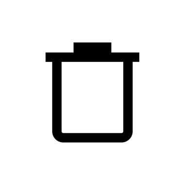 Çöp kutusu web simgesi illüstrasyonu