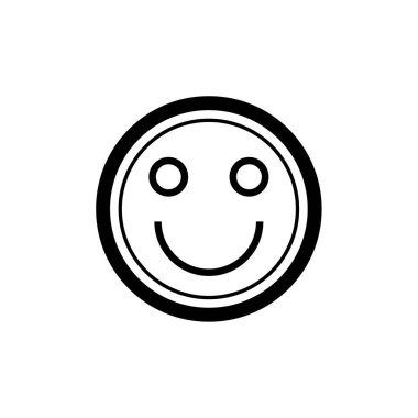 emoji düz simgesi, vektör illüstrasyonu 