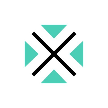 x harfi logo şablon vektör desenleri 