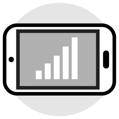 Cep telefonu. Web simgesi basit tasarım